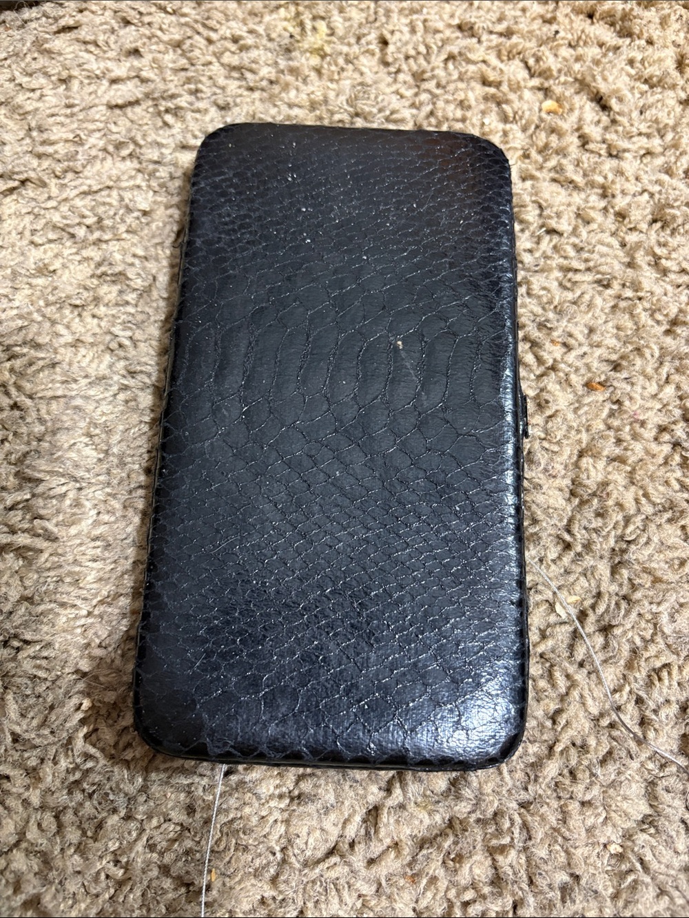 Black Leather Unbranded Credit Card Holder and Cash with Zipper